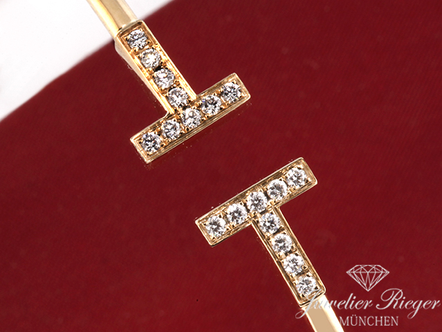 Bild 3 der Galerie: Tiffany & Co. T Wire Armreif Gelbgold 750 Größe Small Diamanten Brillanten