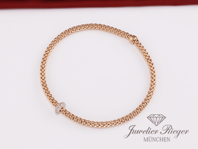 Bild 3 der Galerie: Fope Flex`it Armband Rosegold & Weissgold 750 Diamanten Gr. L 74508BX Gold