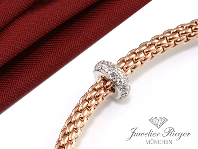 Bild 5 der Galerie: Fope Flex`it Armband Rosegold & Weissgold 750 Diamanten Gr. L 74508BX Gold