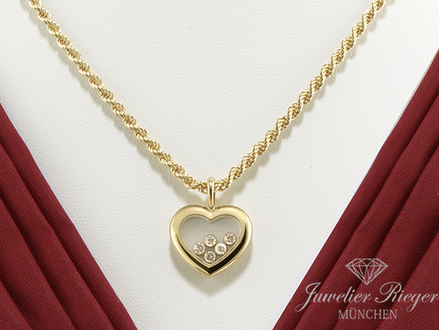 Bild 1 der Galerie: Chopard Collier Happy Diamonds Herz Gelbgold 750 79/4612 Diamanten Gold
