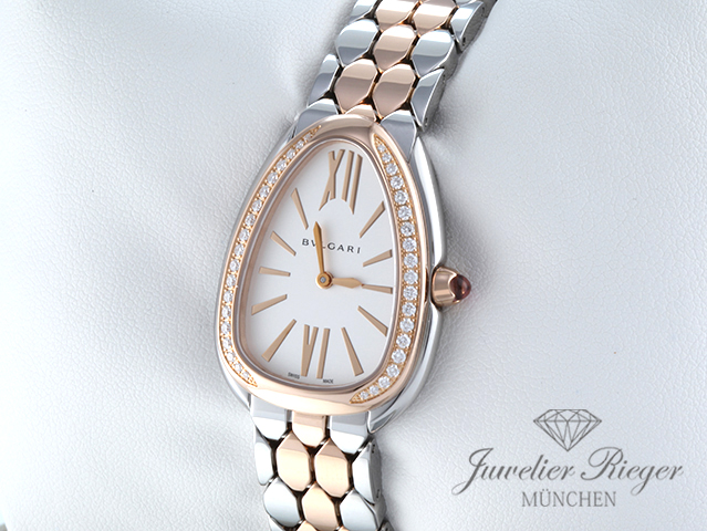 Bild 2 der Galerie: Bulgari Serpenti Seduttori Edelstahl Rosegold 750 Diamanten 103945 Gold Damen