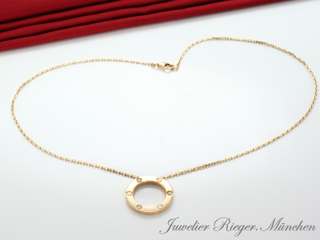 Bild 3 der Galerie: Cartier Love Collier 3 Diamanten Brillanten Gelbgold 750 B7014500 Gold