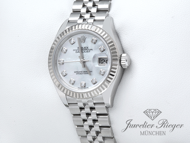 Bild 2 der Galerie: Rolex Lady Datejust 28 279174 2020 Edelstahl Weissgold 750 Diamanten Perlmutt