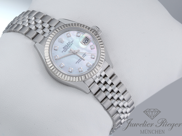 Bild 3 der Galerie: Rolex Lady Datejust 28 279174 2020 Edelstahl Weissgold 750 Diamanten Perlmutt