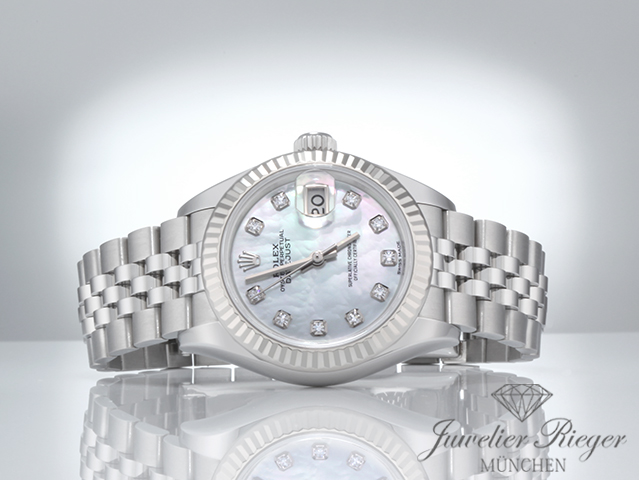 Bild 4 der Galerie: Rolex Lady Datejust 28 279174 2020 Edelstahl Weissgold 750 Diamanten Perlmutt