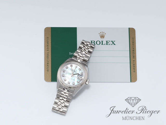 Bild 7 der Galerie: Rolex Lady Datejust 28 279174 2020 Edelstahl Weissgold 750 Diamanten Perlmutt