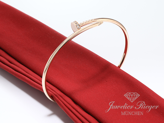 Bild 2 der Galerie: Cartier Armreif Juste un Clou SM Rosegold 750 Größe 19 2021 Diamanten Gold Damen