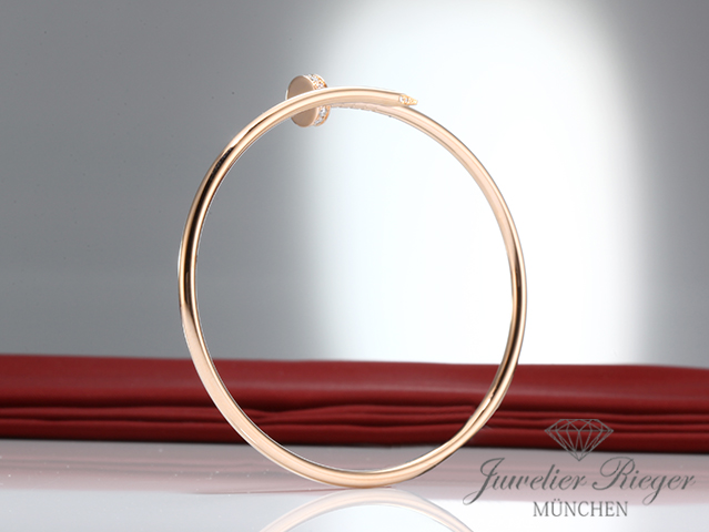 Bild 3 der Galerie: Cartier Armreif Juste un Clou SM Rosegold 750 Größe 19 2021 Diamanten Gold Damen