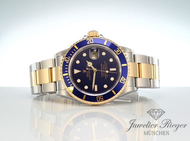 Bild 4 der Galerie: Rolex Submariner Date 16613 1999/2000 Stahl Gelbgold 750 Automatik Gold