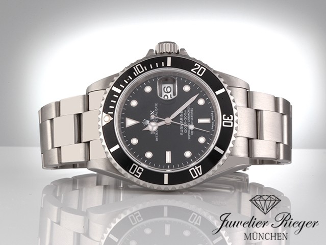 Bild 4 der Galerie: Rolex Submariner Date 16610 T 2009 Rehaut Stahl Automatik Taucheruhr Edelstahl