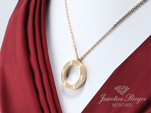 Bild 2 der Galerie: Cartier Love Collier Diamanten Brillanten Gelbgold 750 2018 B7058400 Gold