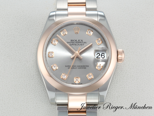 Bild 1 der Galerie: Rolex Datejust 31 mm 178241 Stahl Rosegold 750 Diamanten Automatik Gold