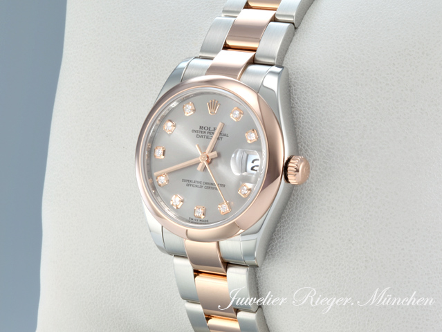 Bild 2 der Galerie: Rolex Datejust 31 mm 178241 Stahl Rosegold 750 Diamanten Automatik Gold