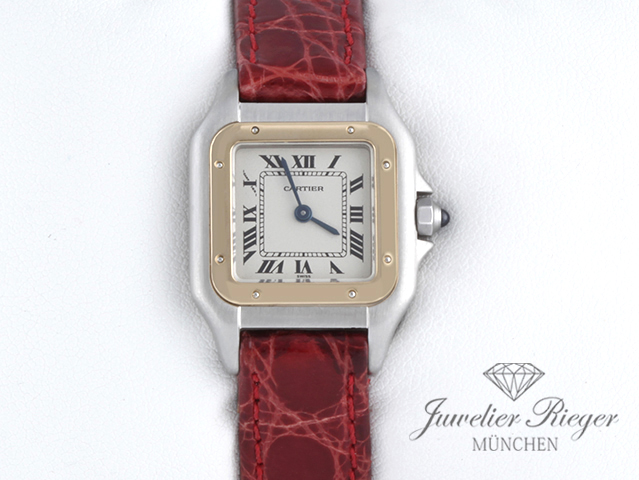 Bild 1 der Galerie: Cartier Lady Panthere SM Edelstahl Gelbgold 750 Leder Damenuhr Damen Stahl Gold