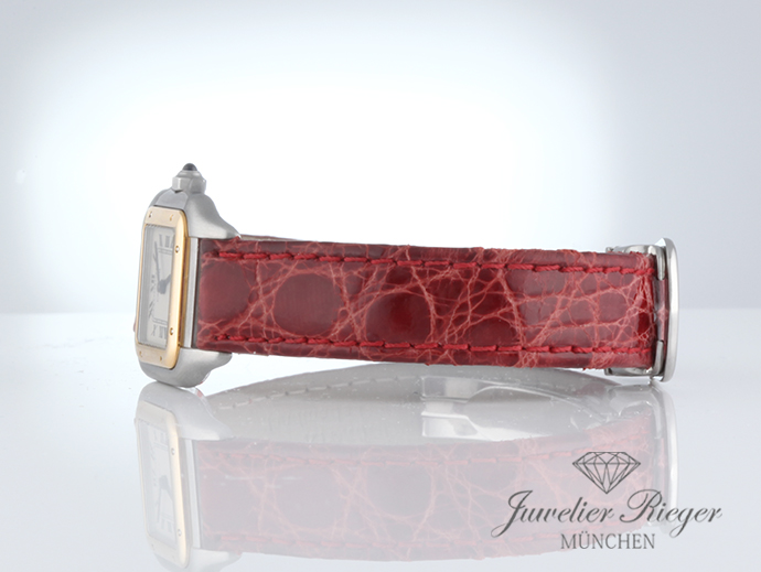Bild 5 der Galerie: Cartier Lady Panthere SM Edelstahl Gelbgold 750 Leder Damenuhr Damen Stahl Gold