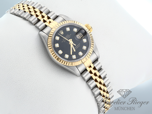 Bild 3 der Galerie: Rolex Lady Datejust Edelstahl Gelbgold 750 Diamanten 1998 Automatik Gold Stahl