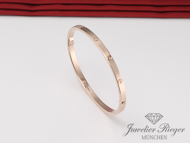 Bild 2 der Galerie: Cartier Armreif Love SM Rosegold 750 Größe 17 2020 B6047317 Gold