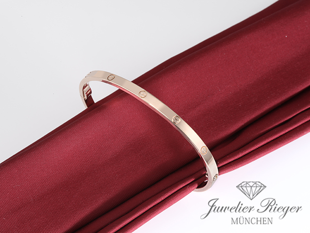 Bild 3 der Galerie: Cartier Armreif Love SM Rosegold 750 Größe 17 2020 B6047317 Gold