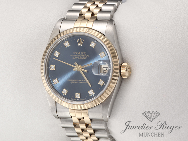 Bild 2 der Galerie: Rolex Medium Datejust Stahl Gelbgold 750 Diamanten Automatik Gold Stahl Damen