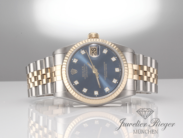 Bild 4 der Galerie: Rolex Medium Datejust Stahl Gelbgold 750 Diamanten Automatik Gold Stahl Damen