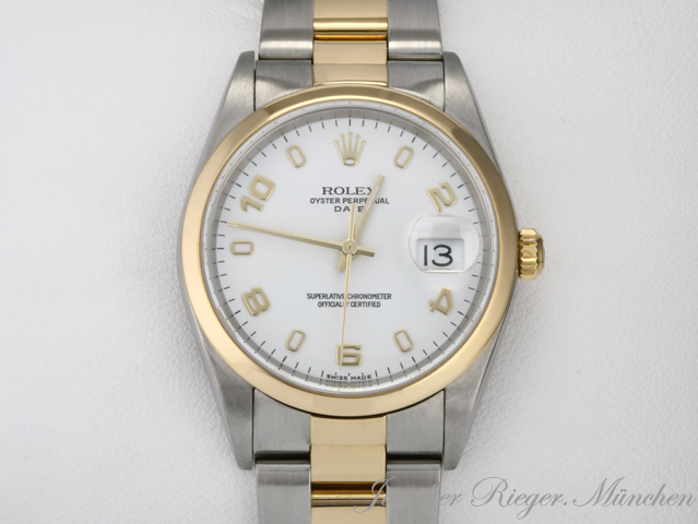 Bild 1 der Galerie: Rolex Date 34 mm 15203 Stahl Gelbgold 750 2000 Automatik Medium Gold Edelstahl