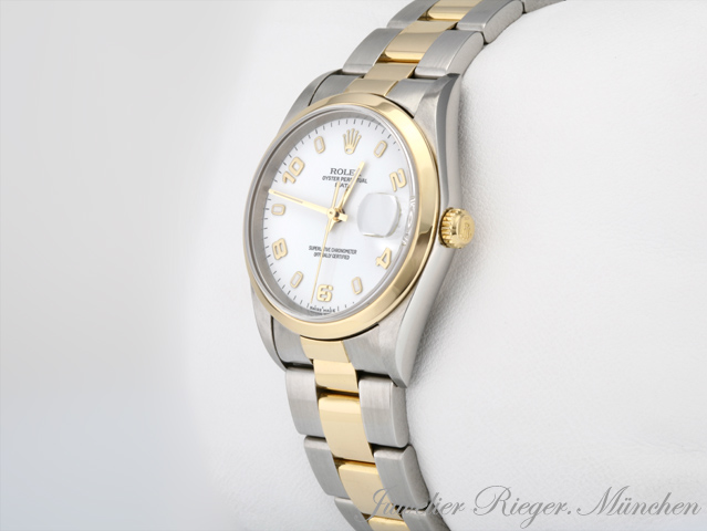 Bild 2 der Galerie: Rolex Date 34 mm 15203 Stahl Gelbgold 750 2000 Automatik Medium Gold Edelstahl
