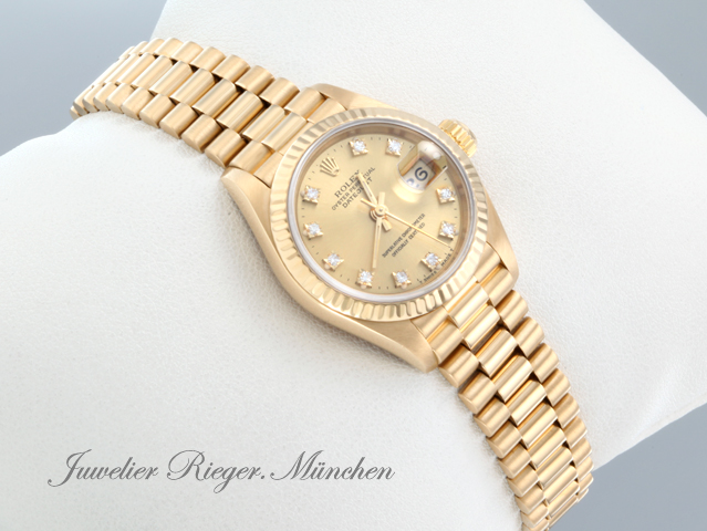 Bild 3 der Galerie: Rolex Lady Datejust Gelbgold 750 Diamanten Automatik Gold Damen