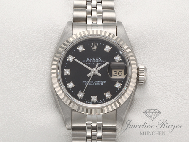 Bild 1 der Galerie: Rolex Lady Datejust Stahl Weissgold 750 Diamanten Automatik Gold Damen