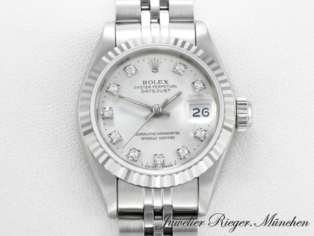 Bild 1 der Galerie: Rolex Lady Datejust Stahl Weissgold 750 Diamanten 1994 LC100 Automatik Gold Damen