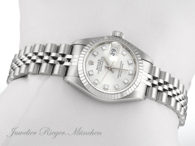 Bild 3 der Galerie: Rolex Lady Datejust Stahl Weissgold 750 Diamanten 1994 LC100 Automatik Gold Damen