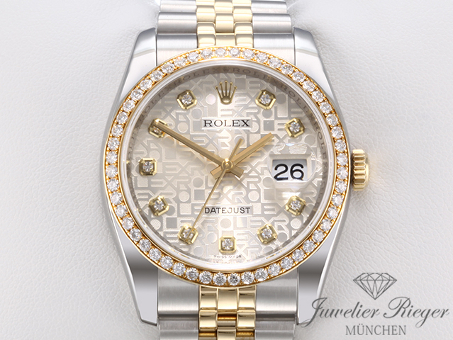 Bild 1 der Galerie: Rolex Datejust 36 mm 116243 2015 Stahl Gelbgold 750 Diamanten Automatik Gold