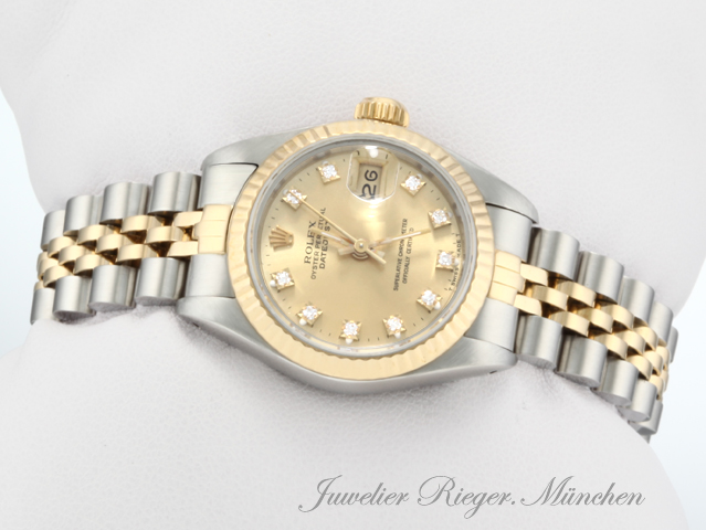 Bild 3 der Galerie: Rolex Lady Datejust Edelstahl Gelbgold 750 Diamanten Automatik Gold Stahl Damen