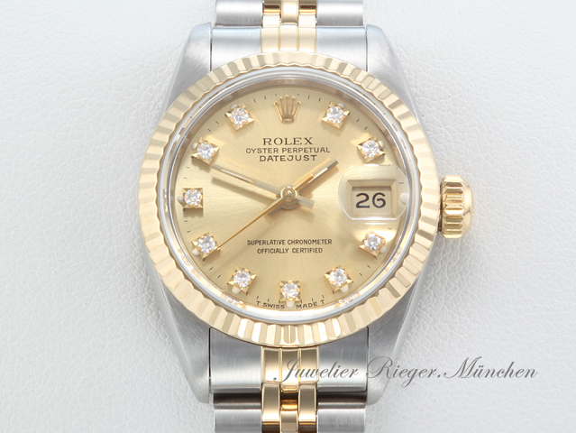 Bild 1 der Galerie: Rolex Lady Datejust Edelstahl Gelbgold 750 Diamanten Automatik Gold Stahl Damen